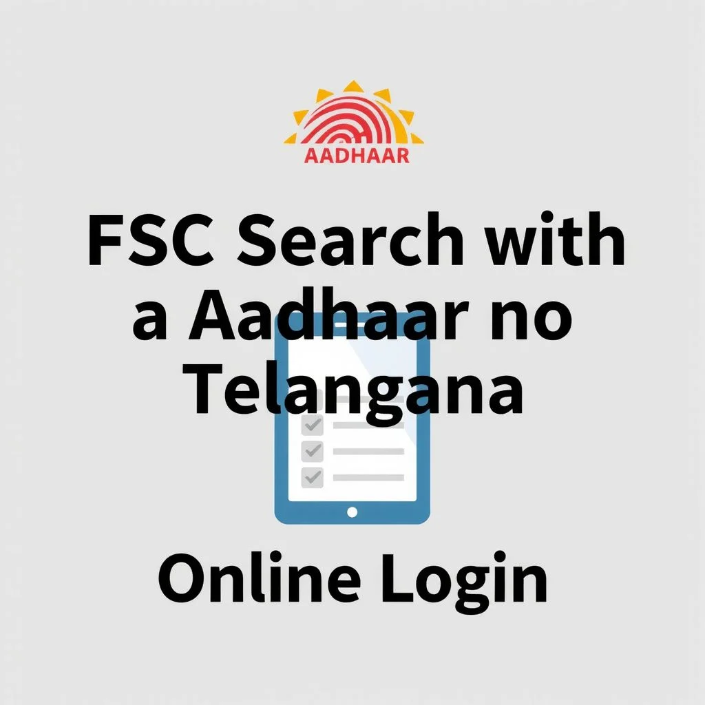 fsc search with aadhaar no telangana online login illustration
