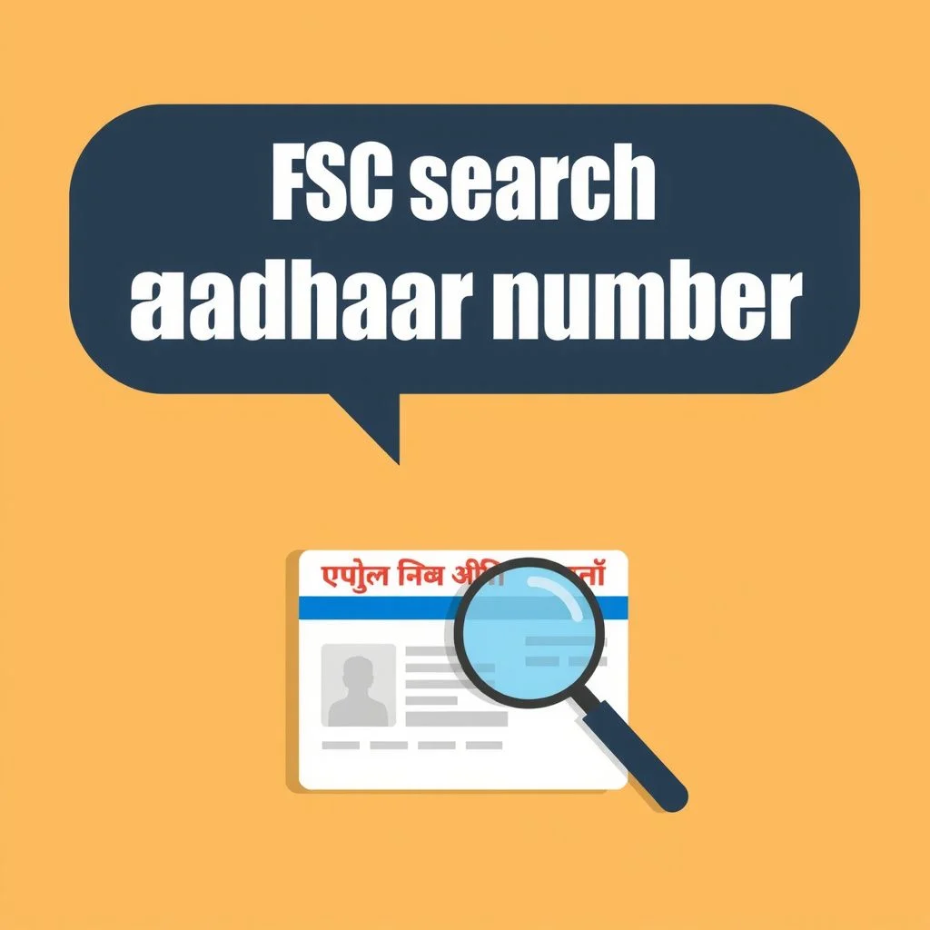 fsc search with aadhaar number illustration