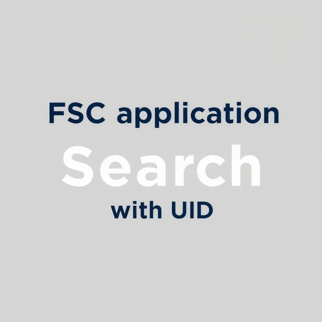 fsc application search with uid illustration
