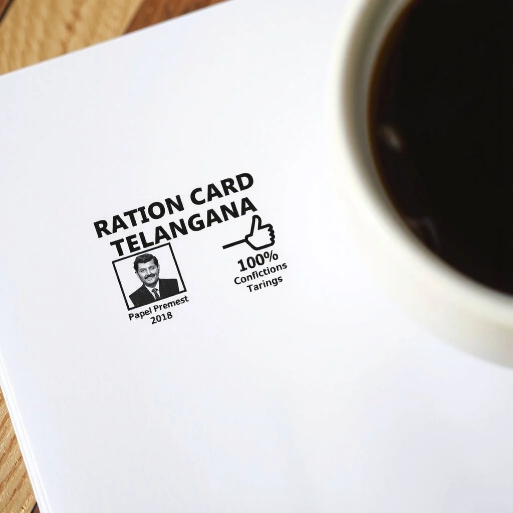 ration card download telangana illustration
