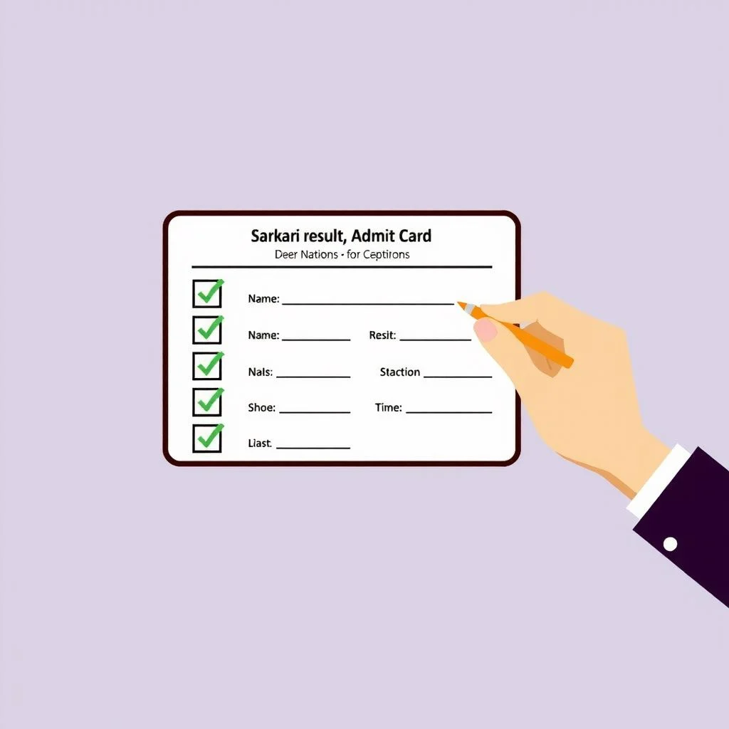 sarkari result admit card illustration