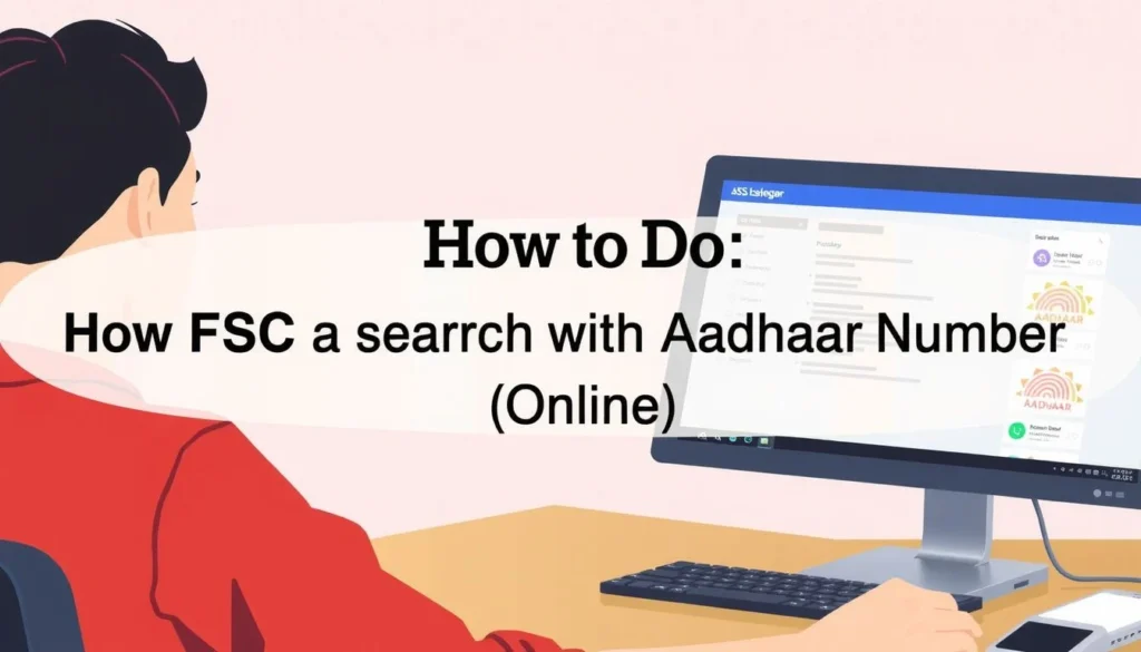 fsc search with aadhaar — How to Do FSC Search with Aadhaar Number Online (Step by Step)