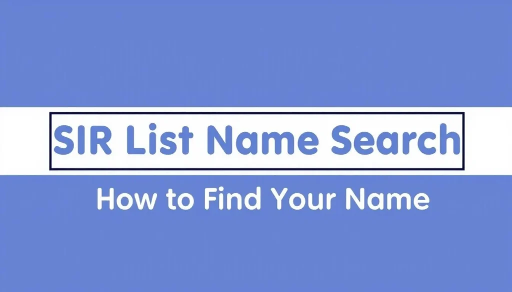 sir 2002 voter list name search — SIR 2002 Voter List Name Search: How to Find Your Name